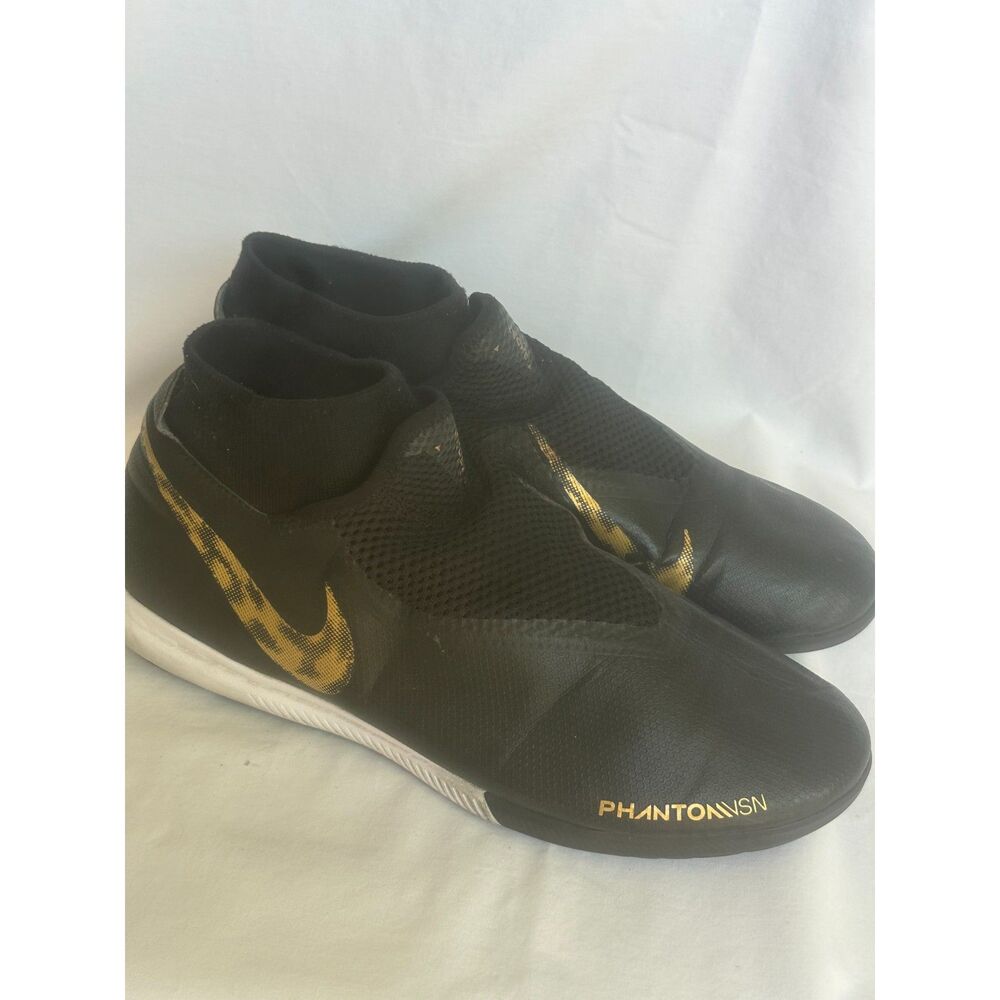 Nike Panthom VSN Athletic Lace Up Shoe Mens Size USA 10.5 UK 9.5 Black Gold Nike